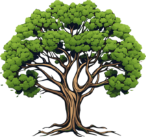 AI generated tree illustration isolated on transparent background. png