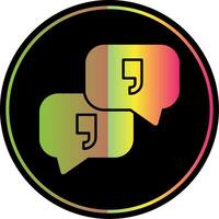 Quotation Glyph Due Color Icon vector