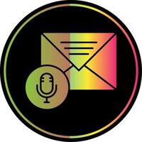 Audio Message Glyph Due Color Icon vector
