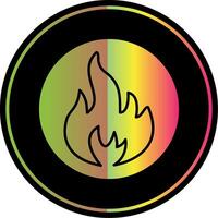 fuego glifo debido color icono vector