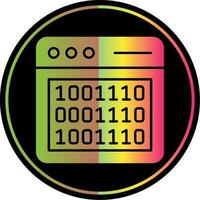 Binary Code Glyph Due Color Icon vector