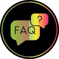 Faq Glyph Due Color Icon vector