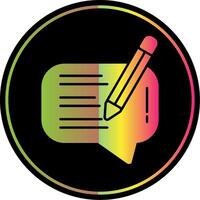 Write Message Glyph Due Color Icon vector