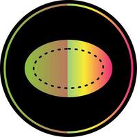 Oval Glyph Due Color Icon vector