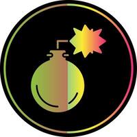 Bomb Glyph Due Color Icon vector