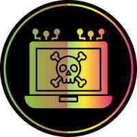 Dead Glyph Due Color Icon vector