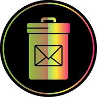 Delete Message Glyph Due Color Icon vector