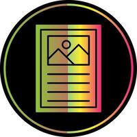 Poster Design Glyph Due Color Icon vector