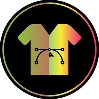 Shirt Design Glyph Due Color Icon vector