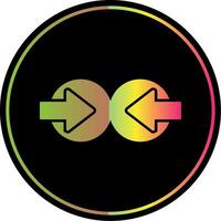 Collision Glyph Due Color Icon vector