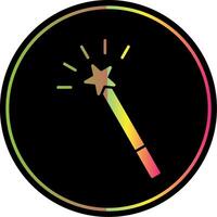 Magic Wand Glyph Due Color Icon vector