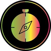 Compass Glyph Due Color Icon vector
