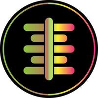 Center Align Glyph Due Color Icon vector