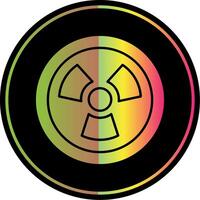 nuclear glifo debido color icono vector