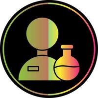 Scientist Glyph Due Color Icon vector