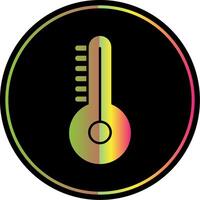 temperatura glifo debido color icono vector