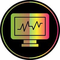 Cardiac Monitor Glyph Due Color Icon vector