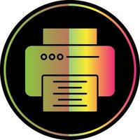 Printer Glyph Due Color Icon vector