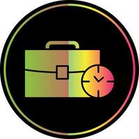 Office Time Glyph Due Color Icon vector