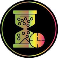 Hourglass Glyph Due Color Icon vector