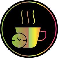 Break Time Glyph Due Color Icon vector