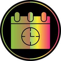 Time Management Glyph Due Color Icon vector