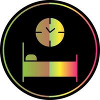 Bed Time Glyph Due Color Icon vector