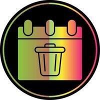 Delete Event Glyph Due Color Icon vector
