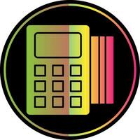 Pos Terminal Glyph Due Color Icon vector