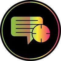 Message Clock Glyph Due Color Icon vector
