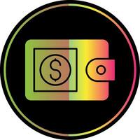 Wallet Glyph Due Color Icon vector
