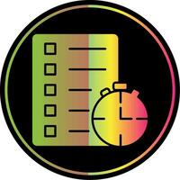 Track Of Time Glyph Due Color Icon vector