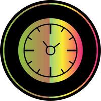 Clock Time Glyph Due Color Icon vector