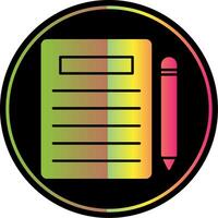Agreement Glyph Due Color Icon vector