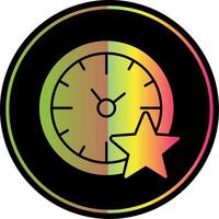 Favourite Time Glyph Due Color Icon vector