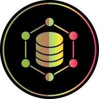 Blockchain Glyph Due Color Icon vector