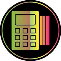 Swipe Card Glyph Due Color Icon vector