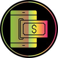 Mobile Pay Glyph Due Color Icon vector