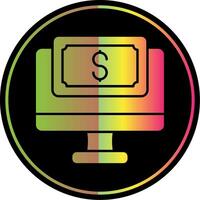 Online Payment Glyph Due Color Icon vector