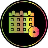 Schedule Glyph Due Color Icon vector