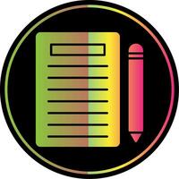 Notes Glyph Due Color Icon vector