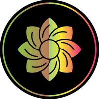 Floral Design Glyph Due Color Icon vector