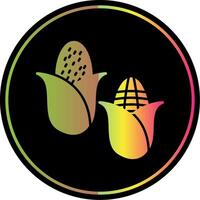 maíz glifo debido color icono vector