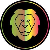 Lion Glyph Due Color Icon vector