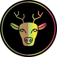Deer Glyph Due Color Icon vector