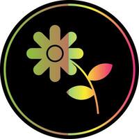 Asteraceae Glyph Due Color Icon vector