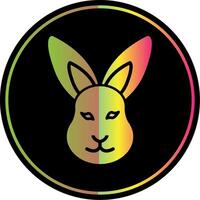 Hare Glyph Due Color Icon vector