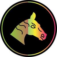 Horse Glyph Due Color Icon vector