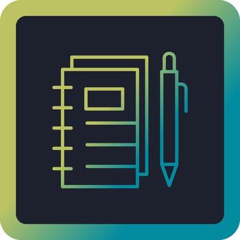 icono de vector de cuaderno