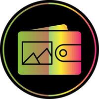 Wallet Glyph Due Color Icon vector